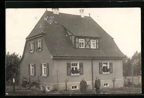Foto-AK Lahm, Haus v. Familie Stang im Jahr 1935