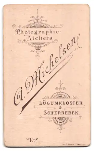 Fotografie A. Michelsen, Lügumkloster, Ulane in Uniform mit Vollbart