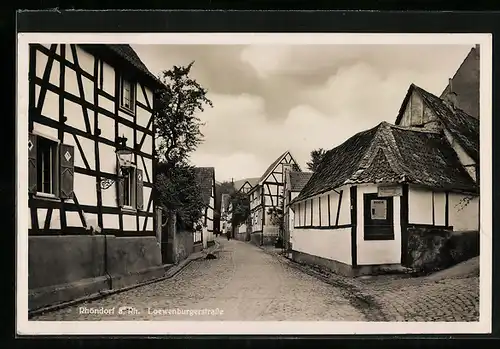 AK Rhöndorf, Loewenburgerstrasse mit Wohnhäusern