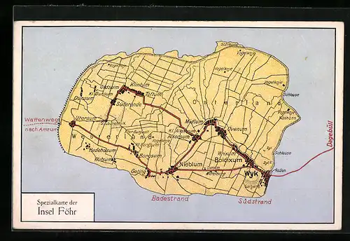 AK Insel Föhr, Spezialkarte