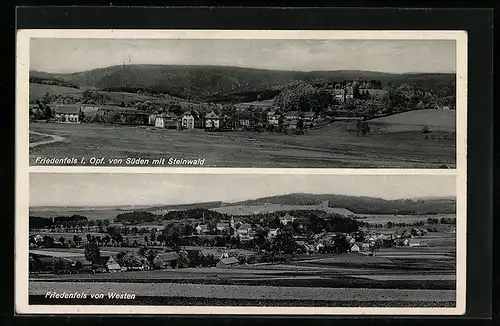 AK Friedenfels i. Opf., Gesamtansicht mit Steinwald