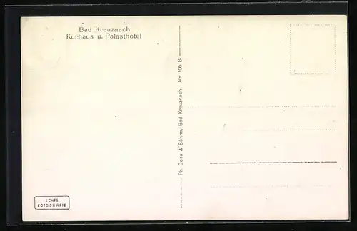 AK Bad Kreuznach, Kurhaus und Palasthotel