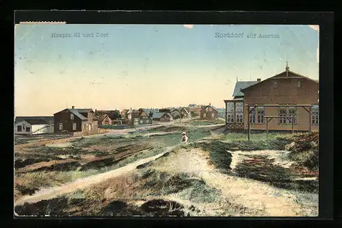 AK Norddorf auf Amrum, Hospiz III und Dorf