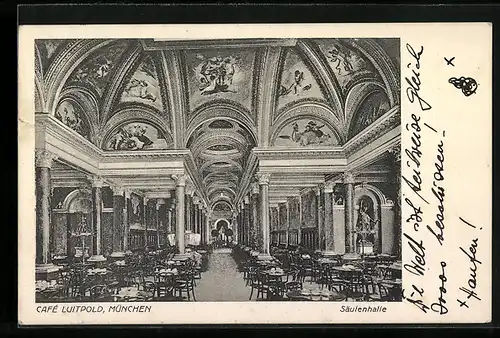 AK München, Café Luitpold, Säulenhalle I.