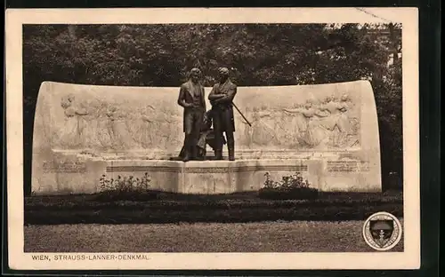 AK Deutscher Schulverein Nr. 202: Wien, Strauss-Lanner-Denkmal