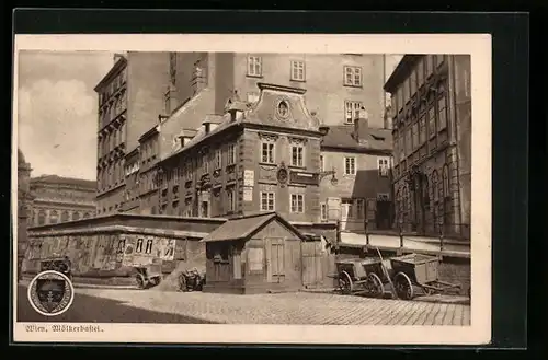 AK Deutscher Schulverein Nr. 351: Wien, Mölkerbastei mit Strasse