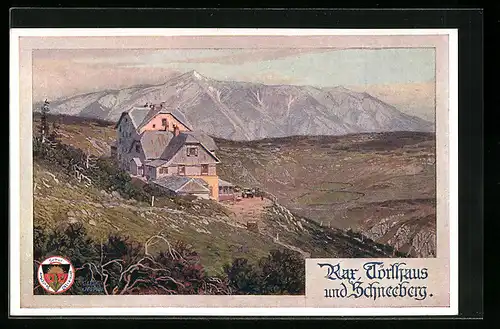 AK Deutscher Schulverein Nr. 522: Rax, Törlhaus und Schneeberg, Wappen
