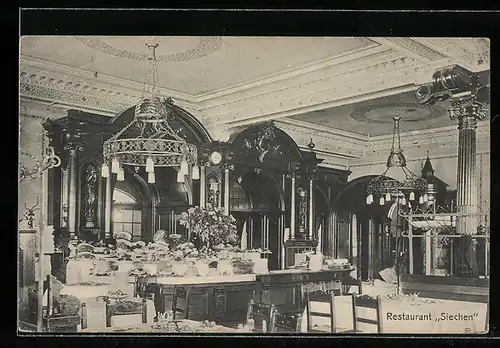 AK Hamburg, Restaurant Siechen, Innenansicht