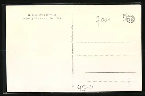 AK Stuttgart, 15. Deutsches Turnfest 1933, Festmarsch