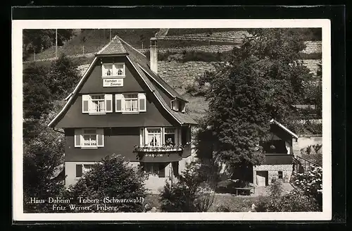 AK Triberg /Schwarzwald, Hotel-Pension Haus Daheim, Inh.: Fritz Werner