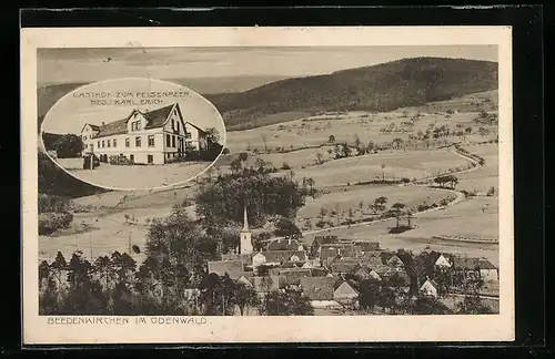 AK Beedenkirchen i. Odenwald, Ortsansicht, Gasthof zum Felsenmeer