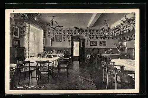 AK Ortrand, Blick in das Stadtkaffee