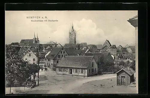 AK Wimpfen a. N., Neutorstrasse mit Ortspartie
