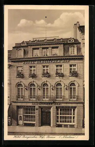 AK Bonn, Hotel Bergischer Hof, Münsterplatz 23