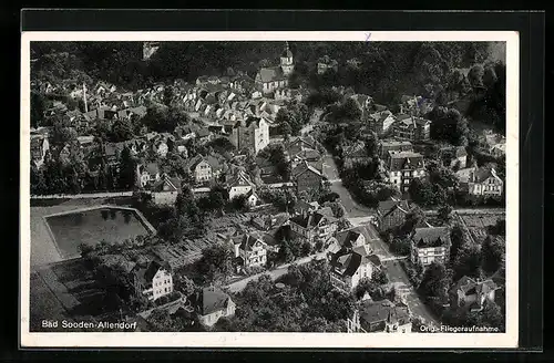 AK Bad Sooden-Allendorf, Panorama vom Flugzeug aus