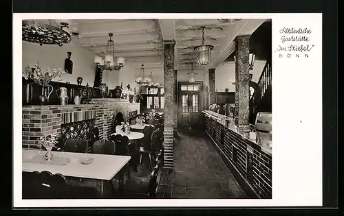 AK Bonn, Gaststätte Im Stiefel, Bes. H. Erhardt-Stiefel, Bonngasse 30, Innenansicht