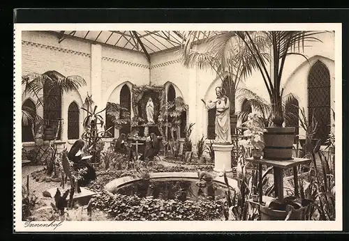 AK Bonn-Endenich, Kloster der Benedictinerinnen von der ewigen Anbetung, Innenhof