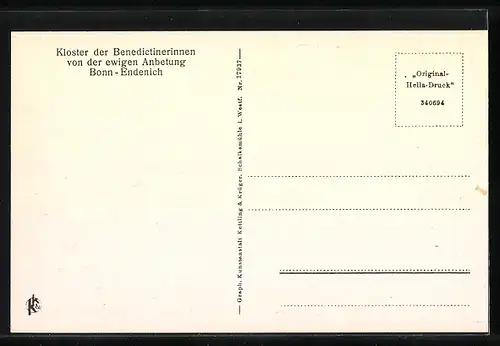 AK Bonn-Endenich, Kloster der Benedictinerinnen von der ewigen Anbetung, Refektorium