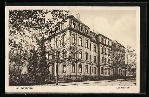 AK Bad Nauheim, Konitzky Stift mit Strasse