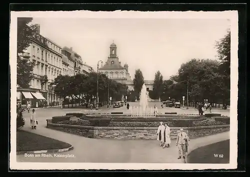 AK Bonn am Rhein, Springbrunnen am Kaiserplatz