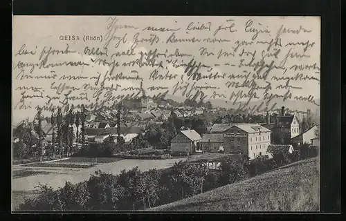 AK Geisa /Rhön, Panorama der Ortschaft