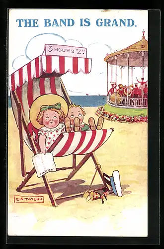 Künstler-AK sign. E. S. Taylor: The Band is Grand