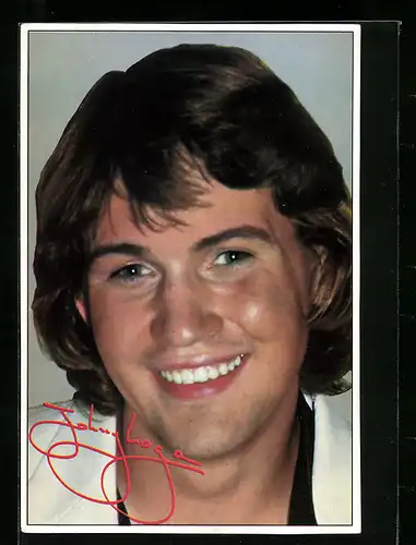 AK Musiker Johnny Logan in die Kamera lächelnd, gedrucktes