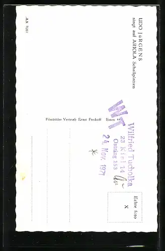 AK Musiker Udo Jürgens am Mikrophon