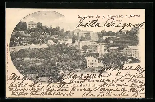AK S. Francesco d`Albaro, Panoramablick auf die Ortschaft