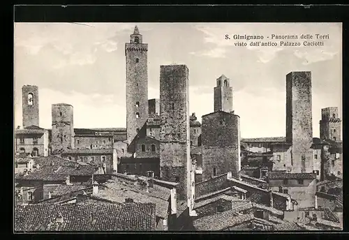AK S. Gimignano, Panorama delle Torri visto dall`antico Palazzo Caciotti