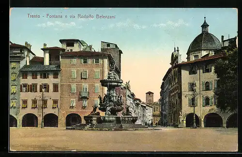 AK Trento, Fontana e via Rodolfo Belenzani