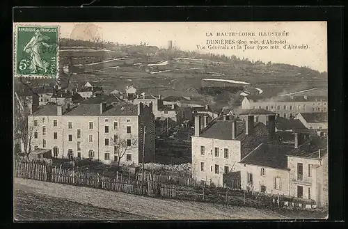 AK Dunières, vue générale et la tour
