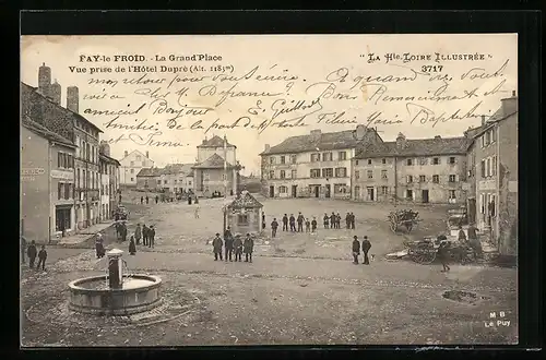 AK Fay-le-Froid, Vue prise de l`Hotel Dupré