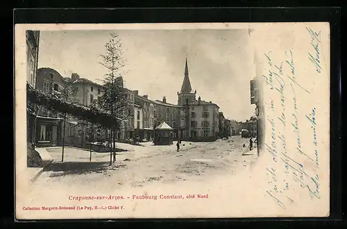 AK Craponne-sur-Arzon, le côté nord du faubourg Constant