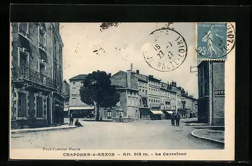 AK Craponne-sur-Arzon, Le Carrefour