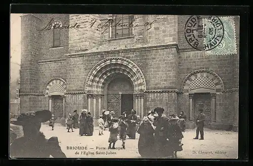 AK Brioude, Porte Principale de l`Eglise Saint-Julien