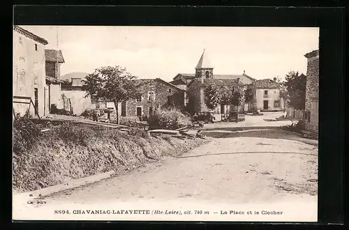 AK Chavaniac-Lafayette, La Place et le Clocher