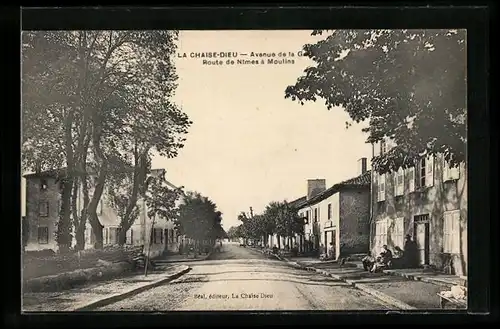 AK La Chaise-Dieu, Avenue de la Gare, Route de Nimes à Moulins