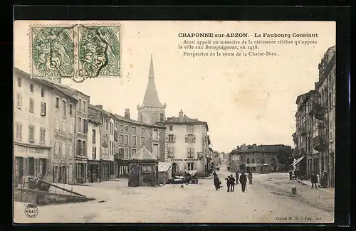 AK Craponne-sur-Arzon, Le Faubourg Constant