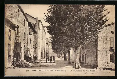 AK Montfaucon-du-Velay, La Promenade du Petit Fossé