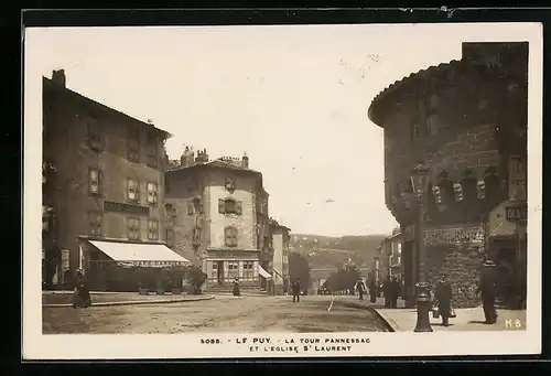 AK Le Puy, La Tour Pannessac, Et L`eglise St Laurent