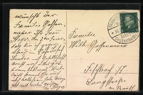 AK Hahn mit Osterküken