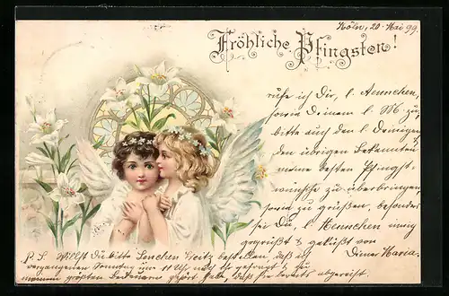 AK Engel zu Pfingsten