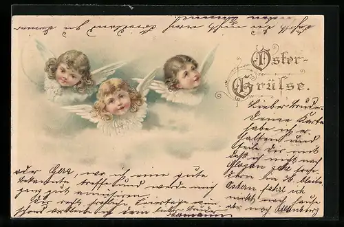 AK Osterengel im Himmel