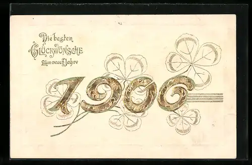 AK Jahreszahl 1906 mit Tannenzweigen
