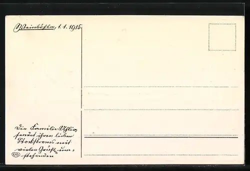 AK Junge im Kleeblatt-Feld