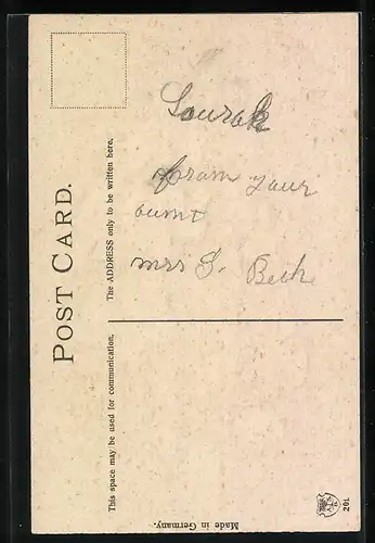 AK Mädchen mit Osterhasen