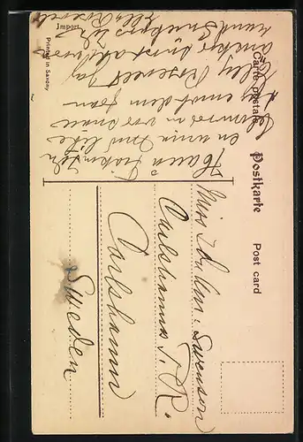 AK Osterhase erblickt Vergissmeinnicht