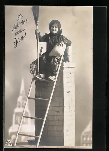 AK Kleiner Schornsteinfeger mit Leiter