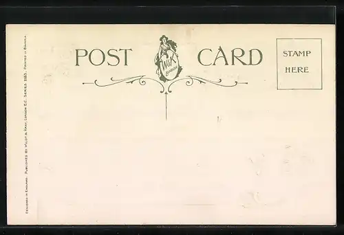 AK Osterhase schiebt Karren mit Kücken und Eiern